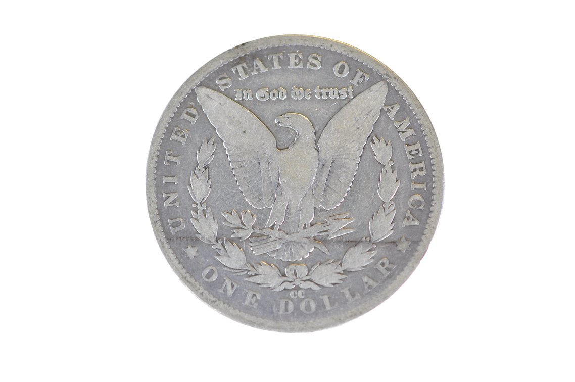 1891 Silver Morgan Dollar Carson City, photo 2 of 3