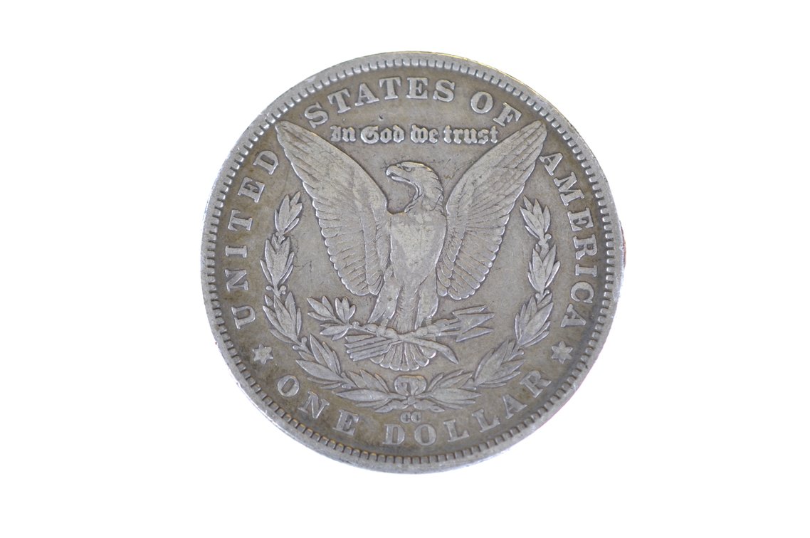 1891 Silver Morgan Dollar Carson City, photo 2 of 2
