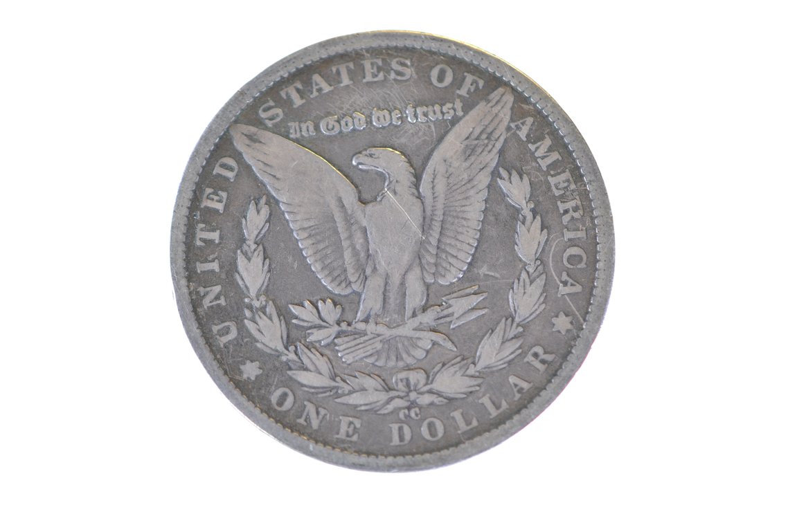 1879 Silver Morgan Dollar Carson City, photo 2 of 2