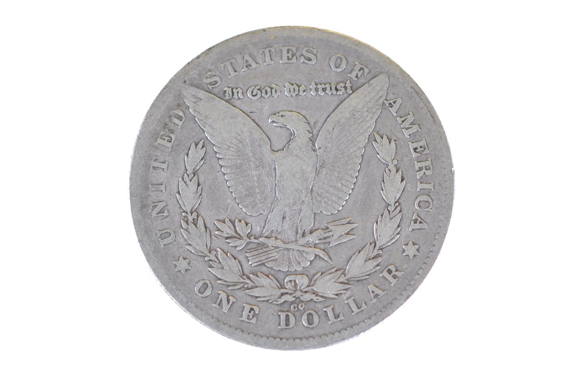 1880 Silver Morgan Dollar Carson City, photo 2 of 2