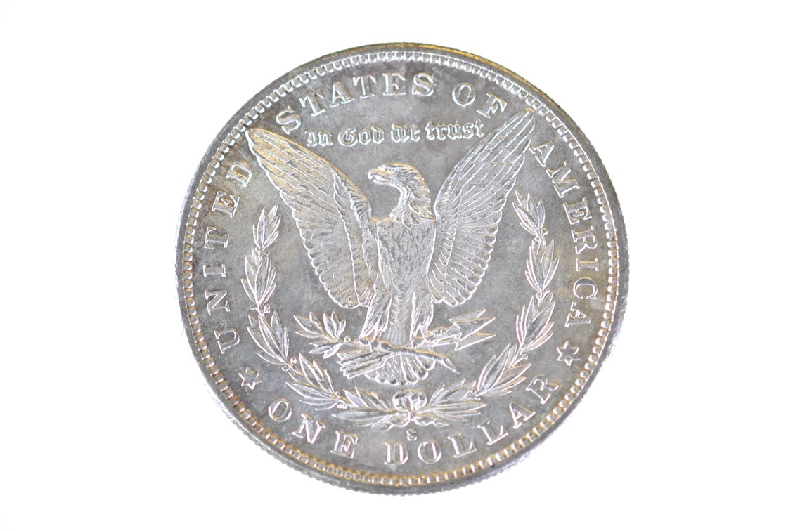 1879 Silver Morgan Dollar San Francisco, photo 2 of 2