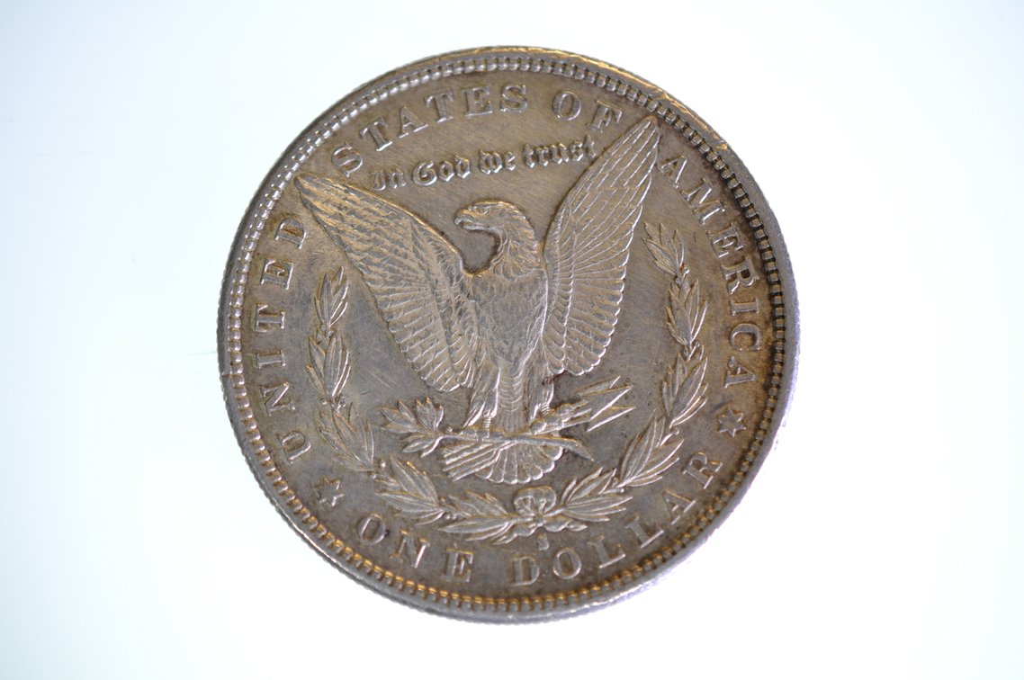 1880 Silver Morgan Dollar San Francisco, photo 2 of 2