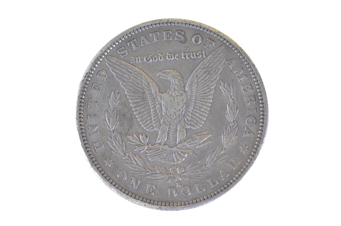 1883 Silver Morgan Dollar San Francisco, photo 2 of 2