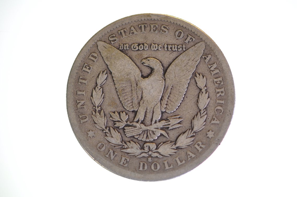 1885 Silver Morgan Dollar San Francisco, photo 2 of 2