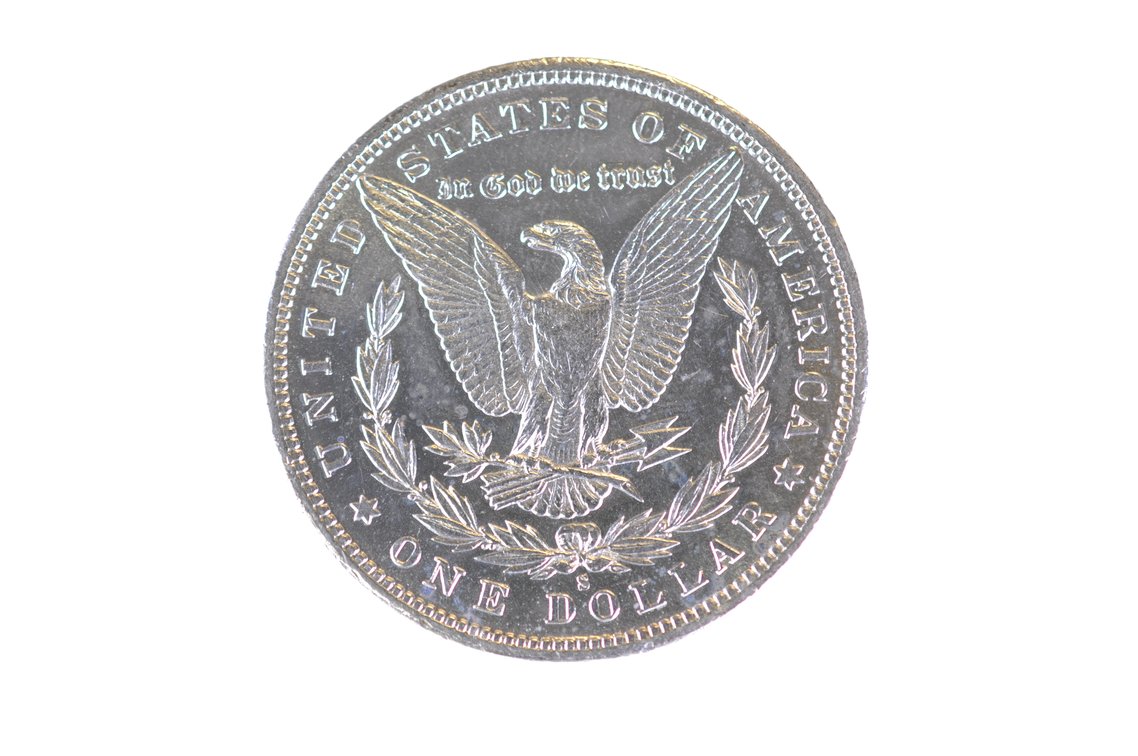1887 Silver Morgan Dollar San Francisco, photo 2 of 2