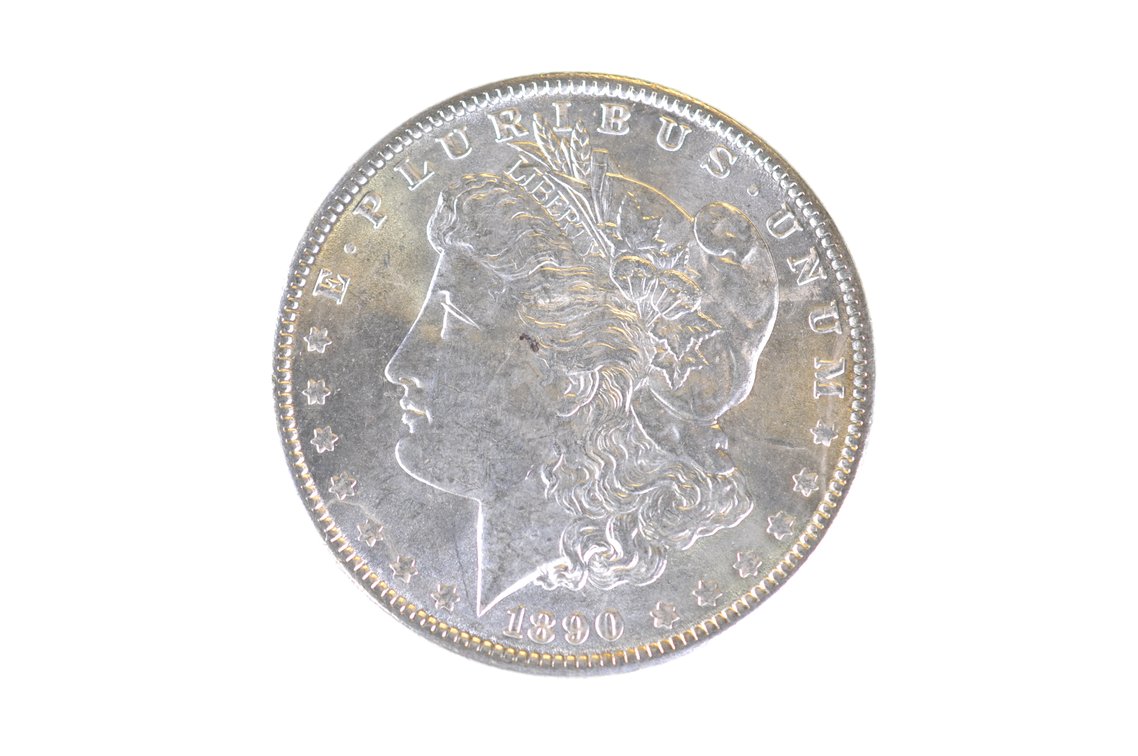 1890 Silver Morgan Dollar Philadelphia, photo 2 of 3