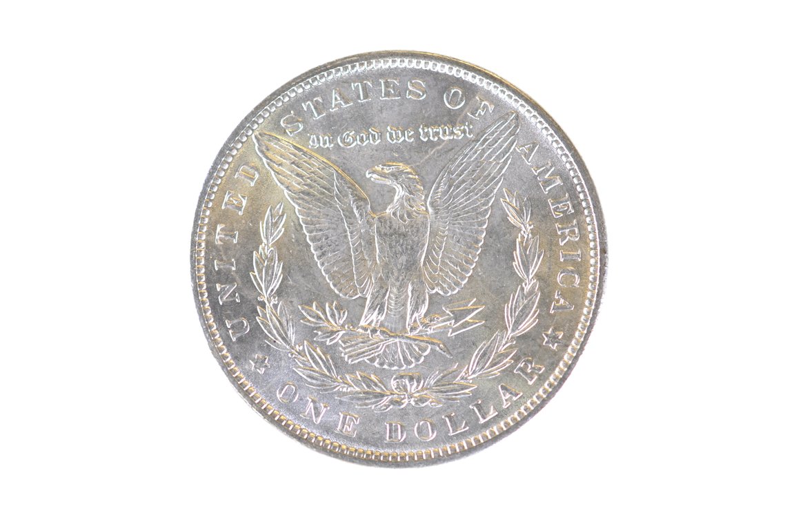 1890 Silver Morgan Dollar Philadelphia, photo 3 of 3