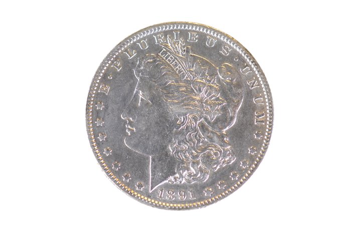 1891 Silver Morgan Dollar Philadelphia