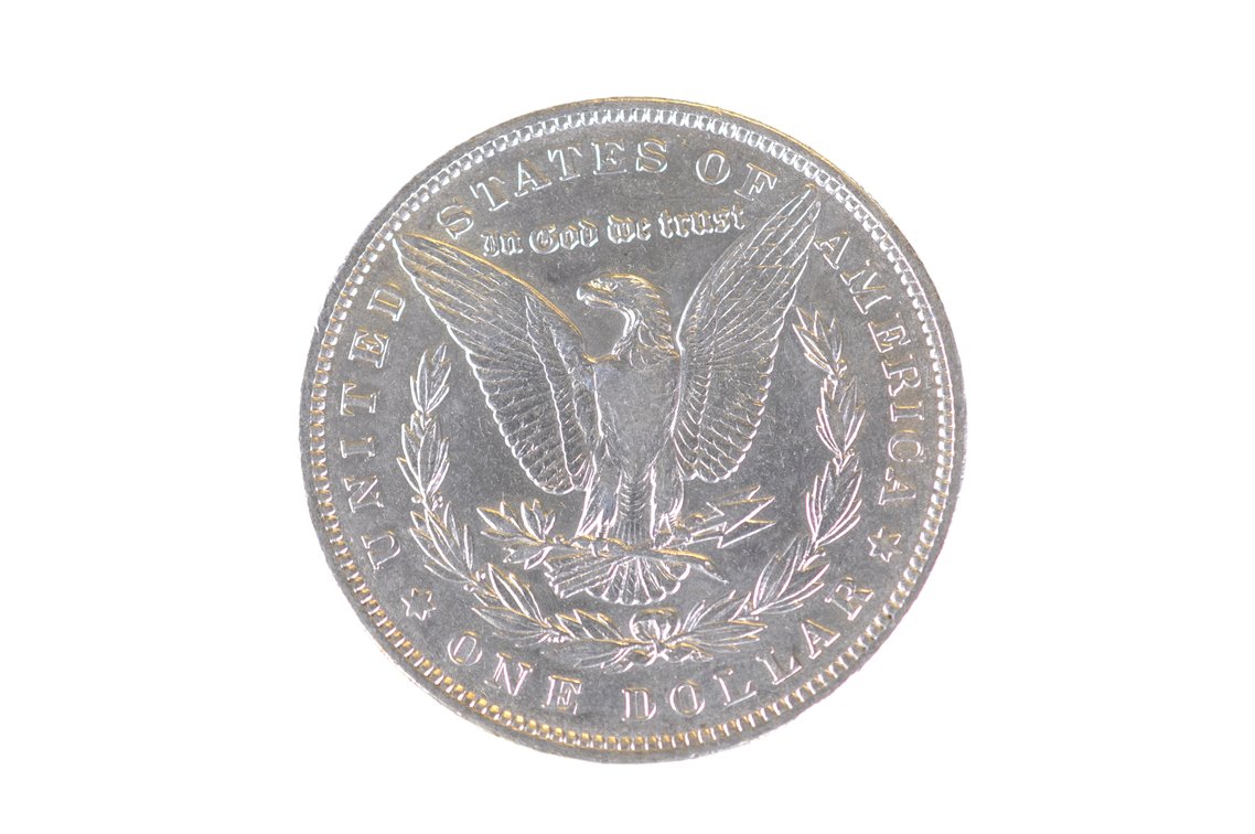 1891 Silver Morgan Dollar Philadelphia, photo 2 of 2