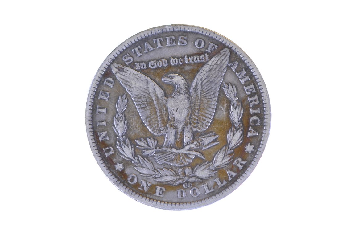 1890 Silver Morgan Dollar Carson City, photo 3 of 3