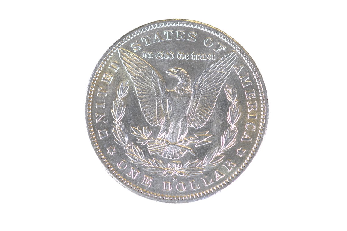 1891 Silver Morgan Dollar San Francisco, photo 2 of 2
