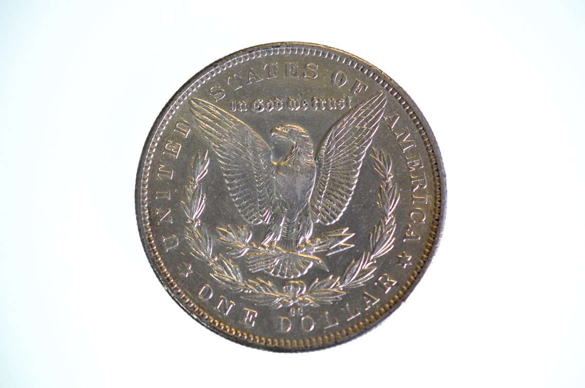 1891 Silver Morgan Dollar Carson City, photo 2 of 2