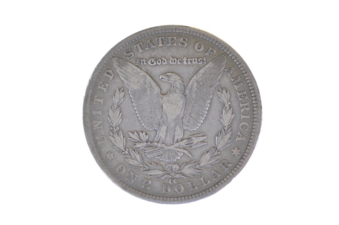 1892 Silver Morgan Dollar Carson City, photo 2 of 2