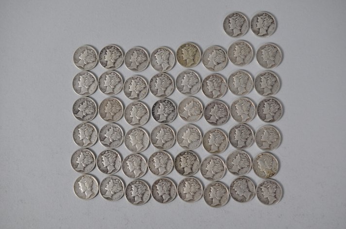 1942 US Silver Dimes