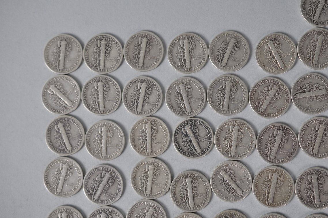 1942 US Silver Dimes, photo 7 of 10