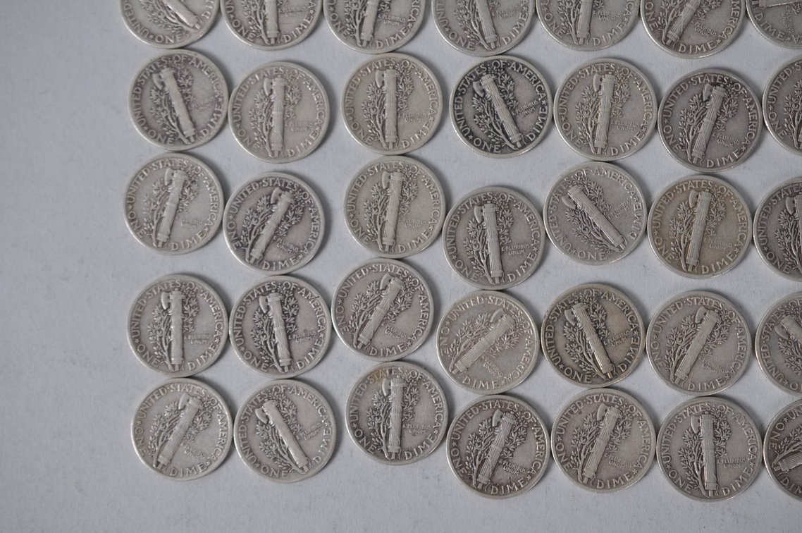 1942 US Silver Dimes, photo 9 of 10