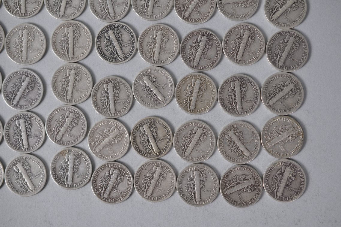1942 US Silver Dimes, photo 10 of 10