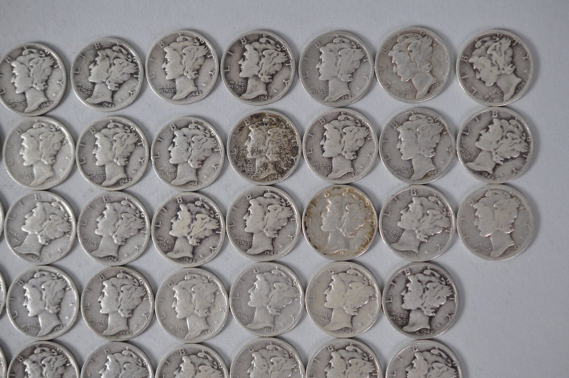 US Silver Dimes, photo 3 of 12