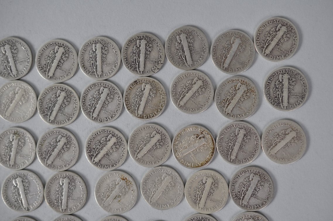US Silver Dimes, photo 9 of 12