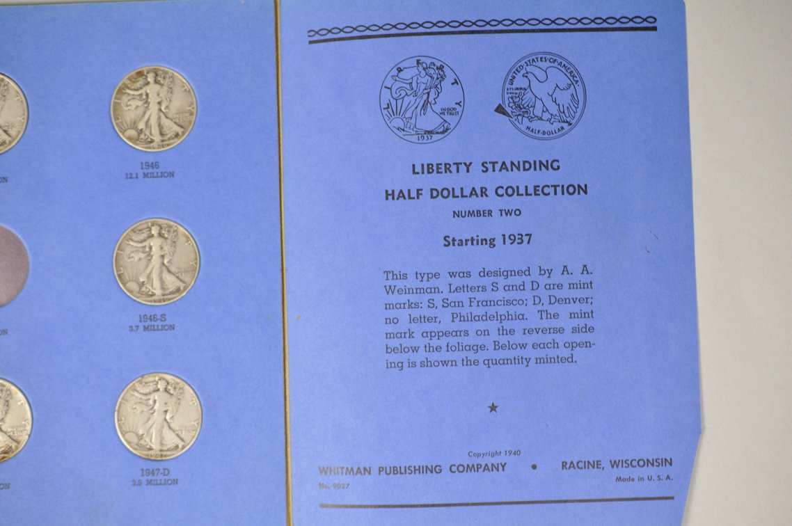 Walking Liberty Halves Whitman Folder, photo 3 of 10