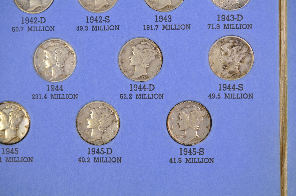 1916-1945 Mercury Dime Whitman Folders, photo 11 of 21