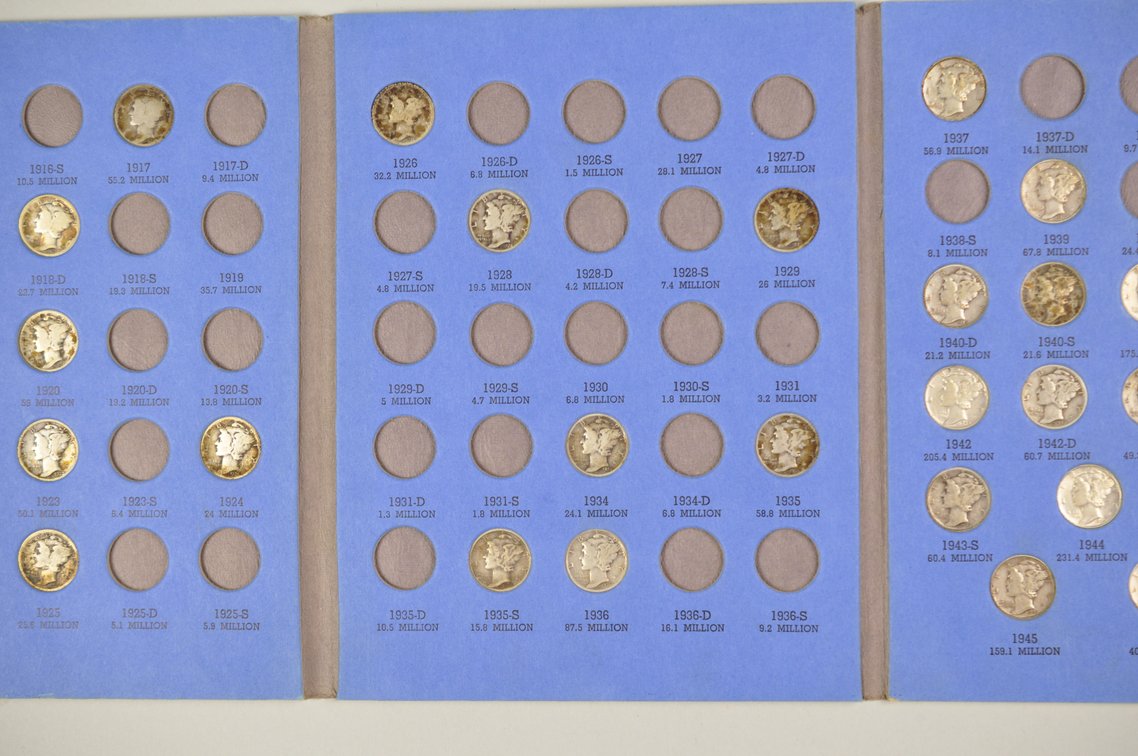1916-1945 Mercury Dime Whitman Folders, photo 17 of 21