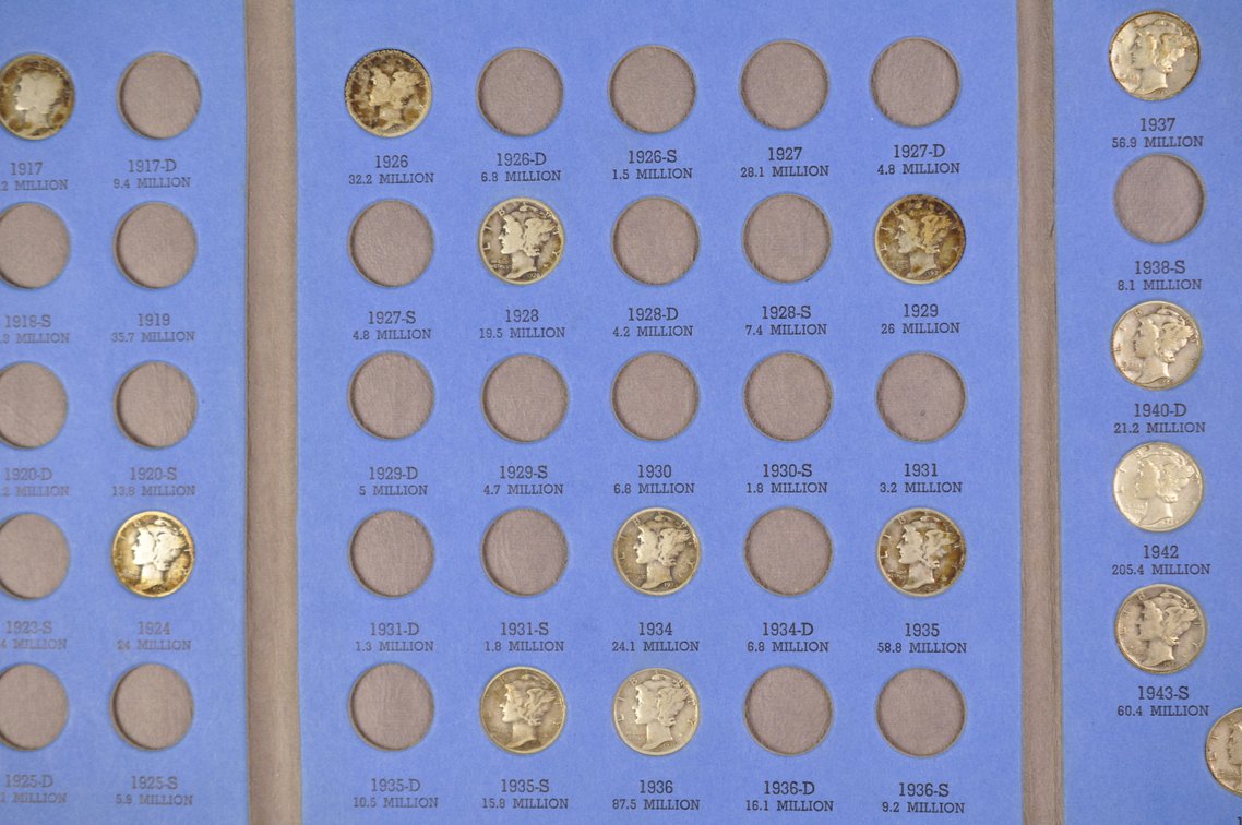 1916-1945 Mercury Dime Whitman Folders, photo 18 of 21