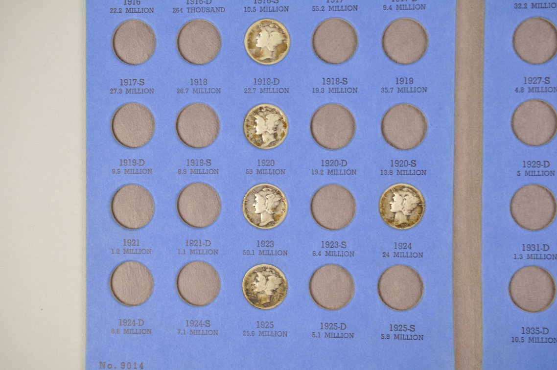 1916-1945 Mercury Dime Whitman Folders, photo 16 of 21