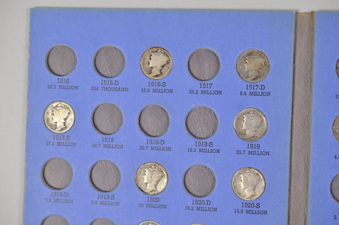 1916-1945 Mercury Dime Whitman Folders, photo 5 of 21
