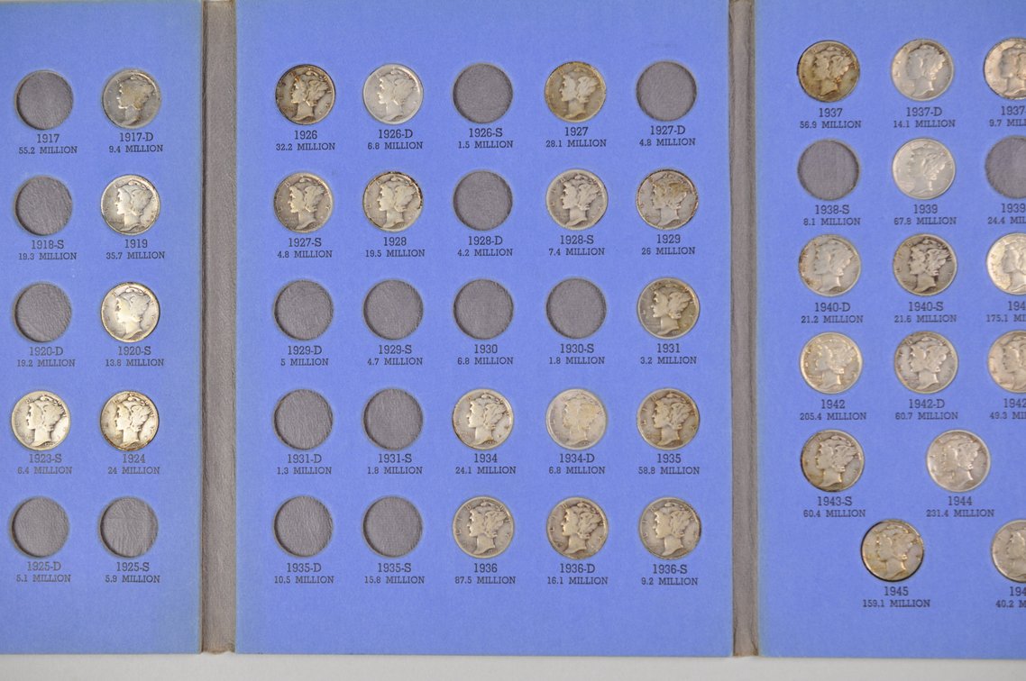 1916-1945 Mercury Dime Whitman Folders, photo 7 of 21