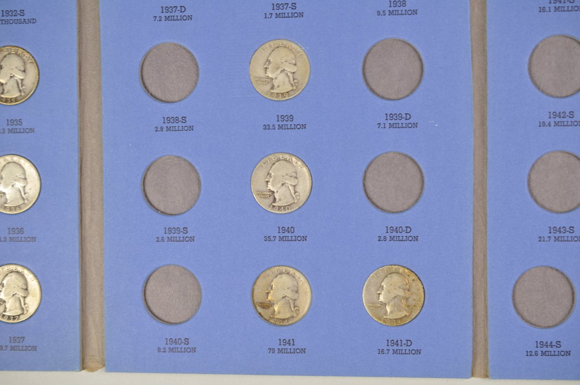 1932 to 1964 Washington Quarters in Whitman Folders, photo 6 of 8