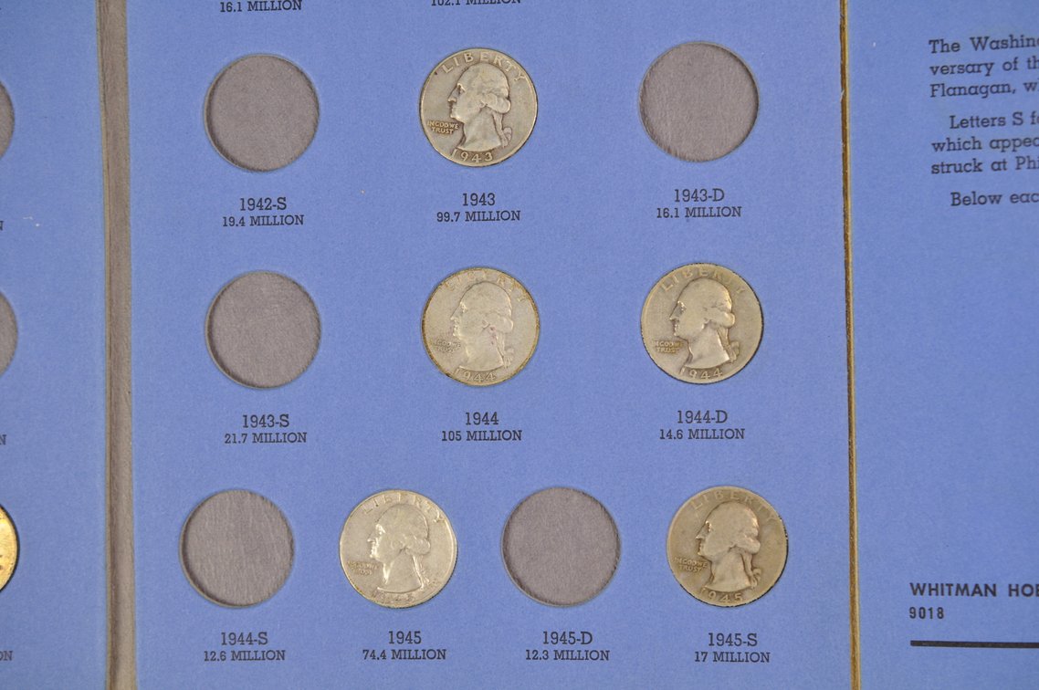 1932 to 1964 Washington Quarters in Whitman Folders, photo 8 of 8