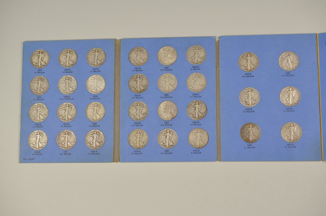1937-1947 Walking Liberty Halves Whitman Folder, photo 2 of 11