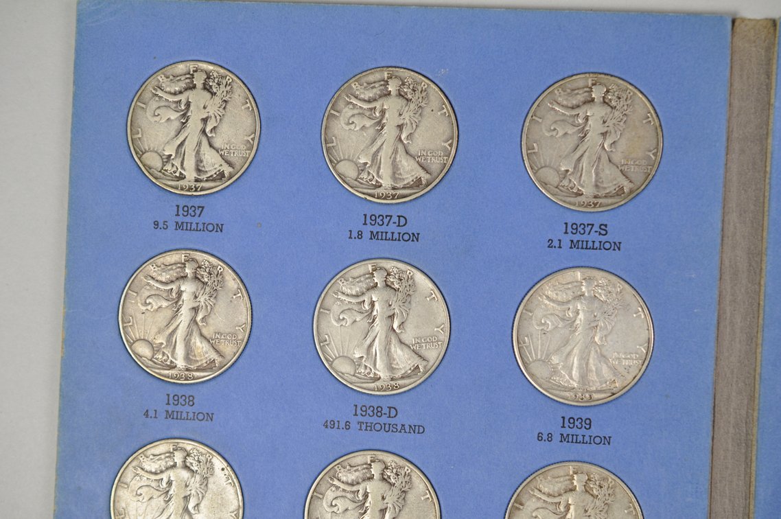 1937-1947 Walking Liberty Halves Whitman Folder, photo 4 of 11