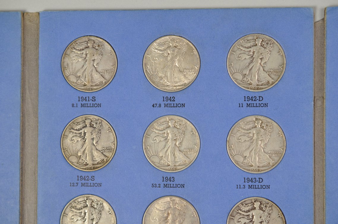 1937-1947 Walking Liberty Halves Whitman Folder, photo 7 of 11