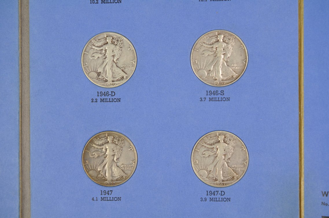 1937-1947 Walking Liberty Halves Whitman Folder, photo 11 of 11