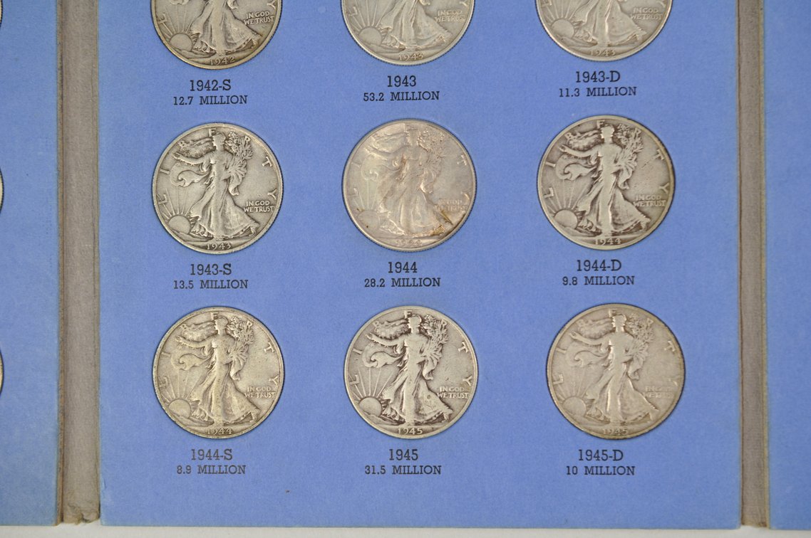 1937-1947 Walking Liberty Halves Whitman Folder, photo 8 of 11