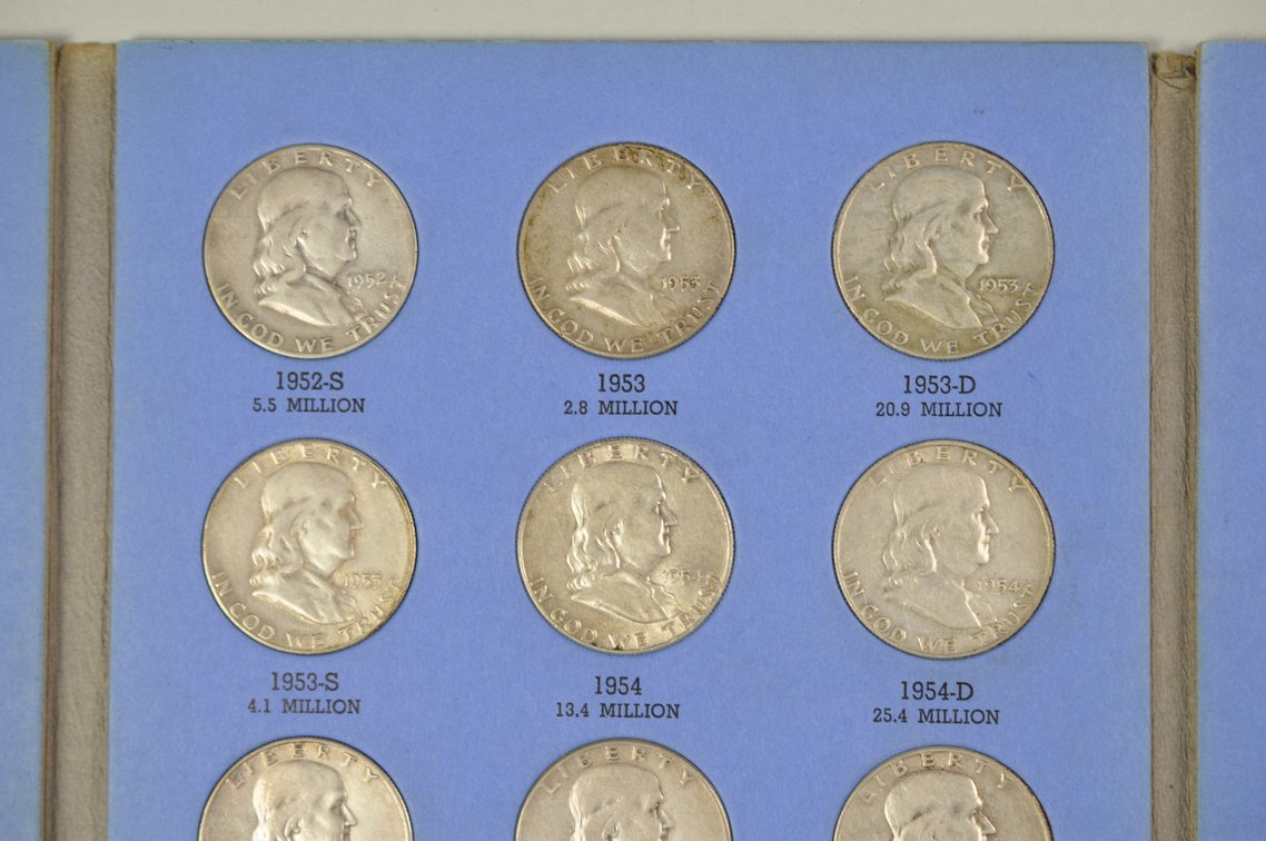 1948-1963 Franklin Half Dollars Whitman Folder, photo 7 of 11