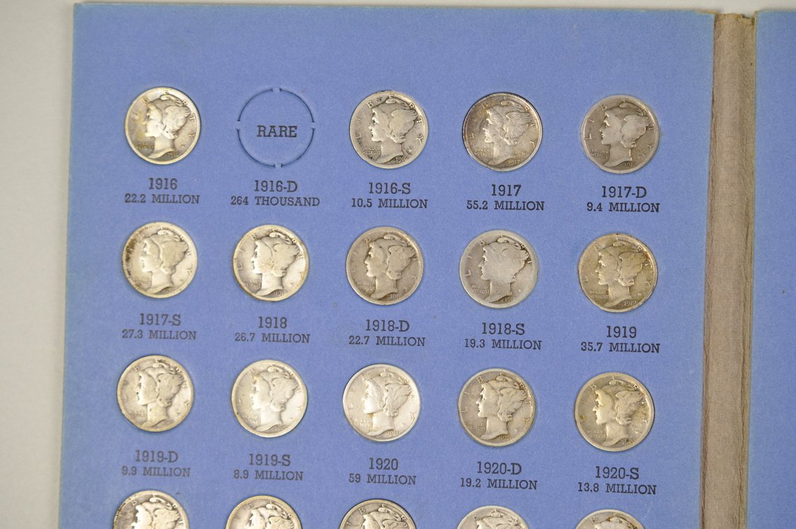 1916-1945 Mercury Dime Whitman Folder, photo 4 of 12