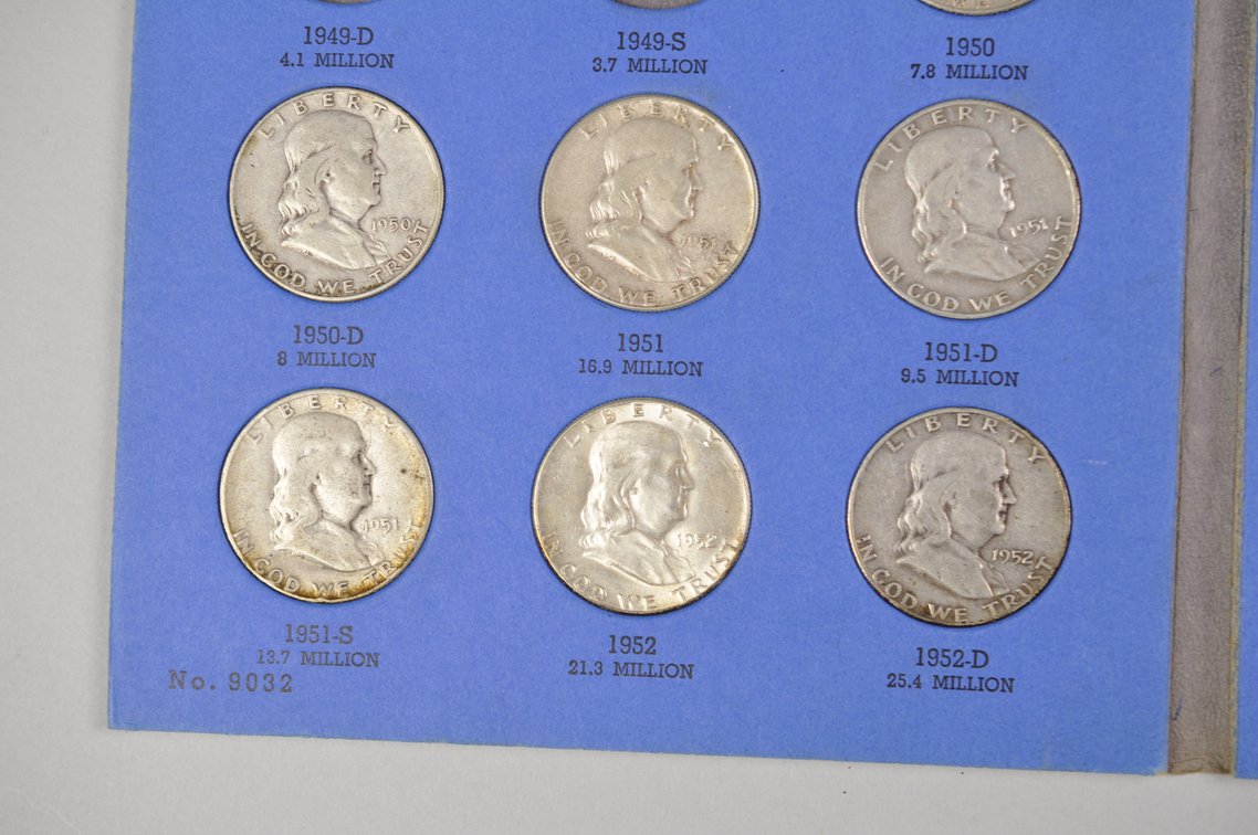 1948-1963 Franklin Half Dollars Whitman Folder, photo 6 of 13