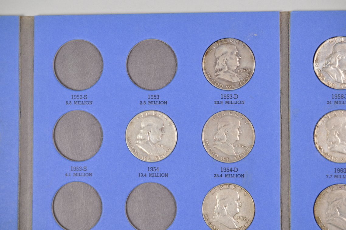 1948-1963 Franklin Half Dollars Whitman Folder, photo 8 of 13