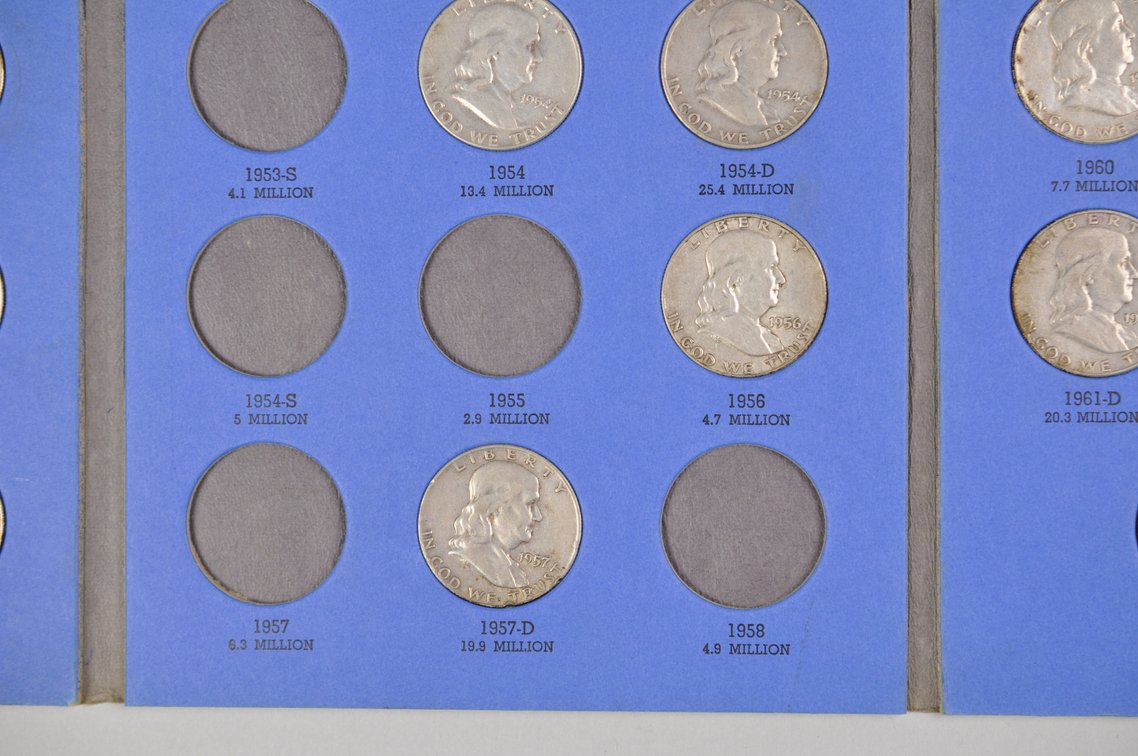 1948-1963 Franklin Half Dollars Whitman Folder, photo 9 of 13