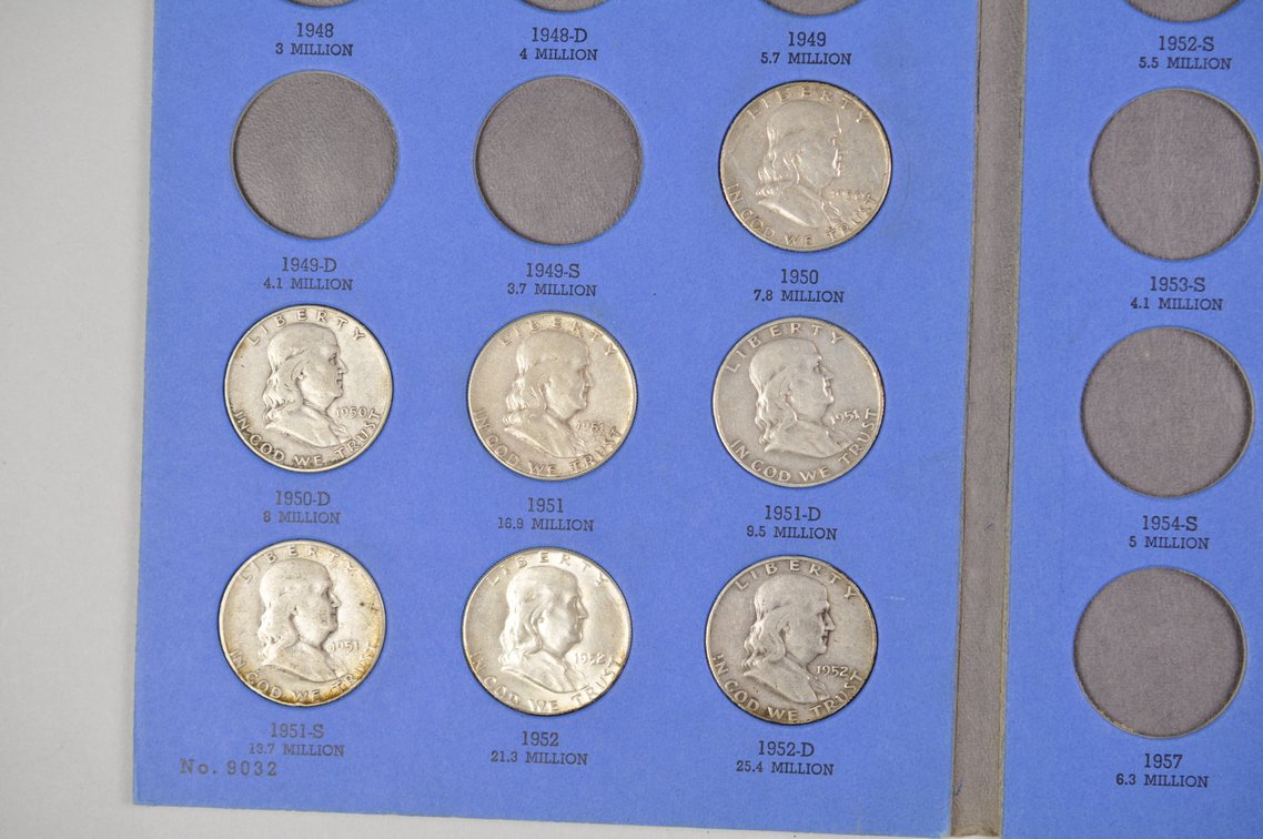 1948-1963 Franklin Half Dollars Whitman Folder, photo 4 of 13