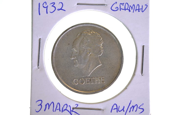 1932 German Three Reichsmark Coin
