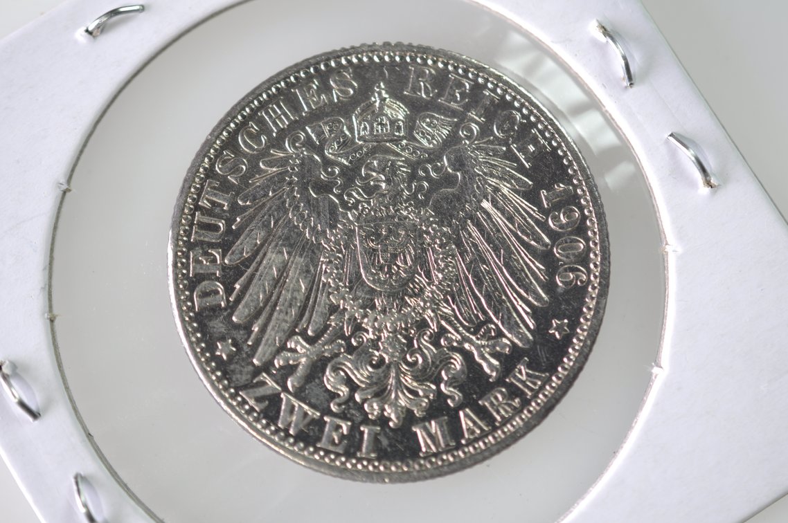 1906 and 1933 German Two Zwei Mark Coins, photo 4 of 8