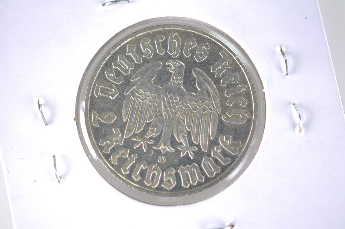 1906 and 1933 German Two Zwei Mark Coins, photo 8 of 8