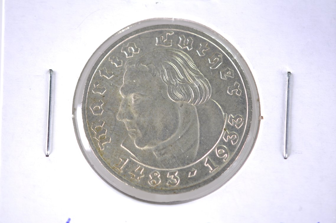1906 and 1933 German Two Zwei Mark Coins, photo 7 of 8
