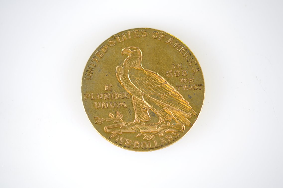 1911 Indian Head Five Dollar Gold Coin, photo 4 of 4