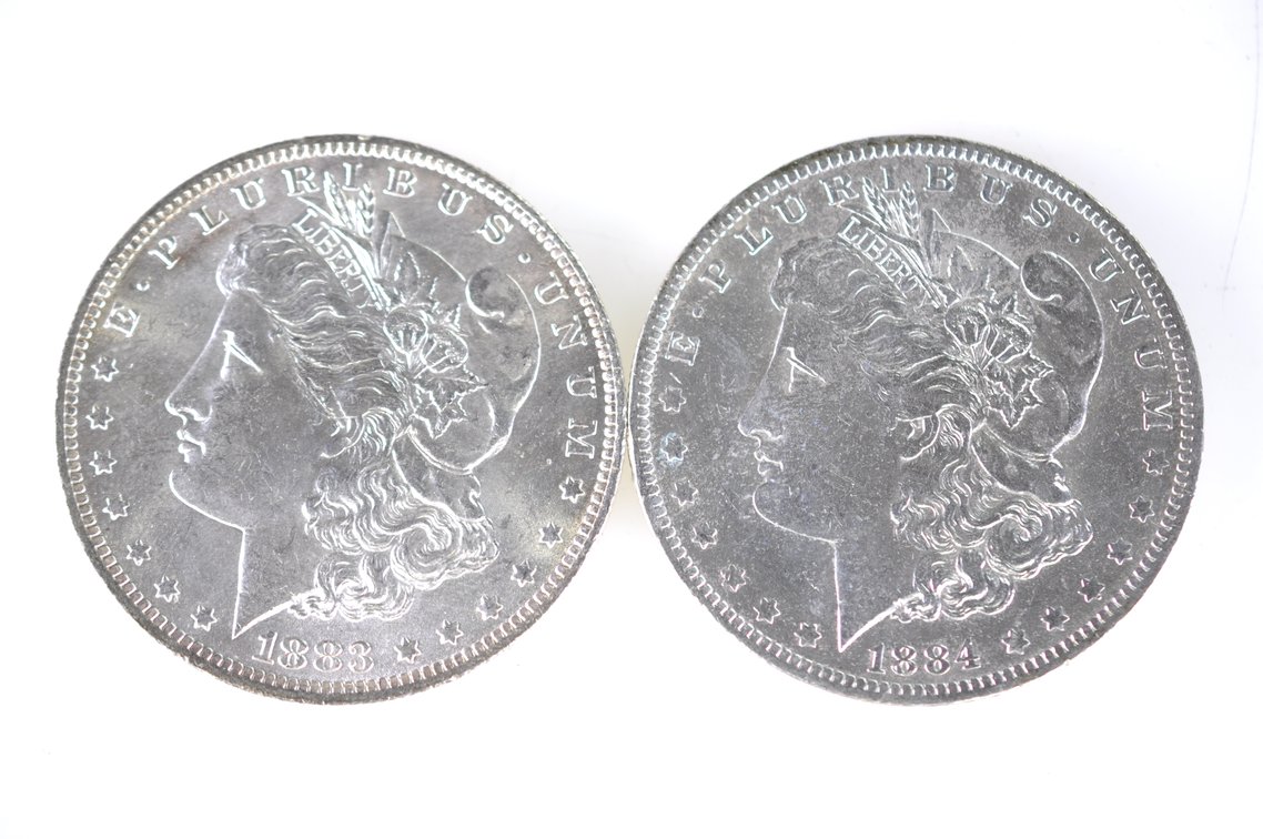 1883-1884 Morgan Silver Dollars, photo 6 of 7