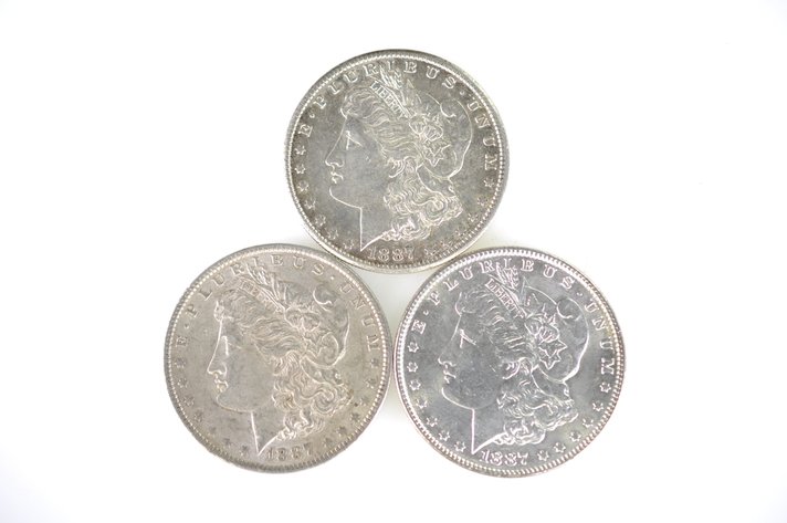 1887 Morgan Silver Dollars